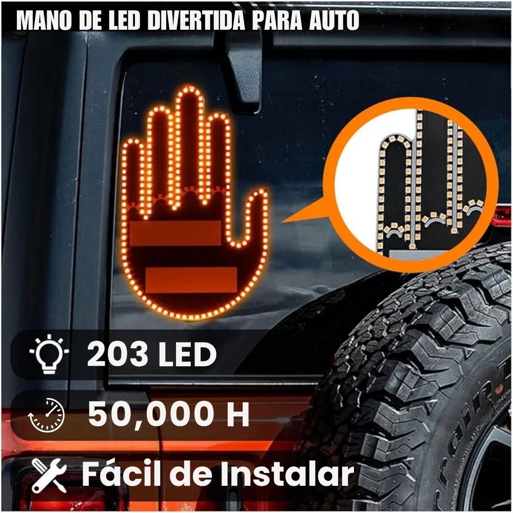 MANO DE LED PARA AUTO