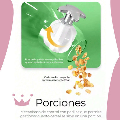 Dispensador de Cereal FlowBox - Gira, sirve y disfruta.