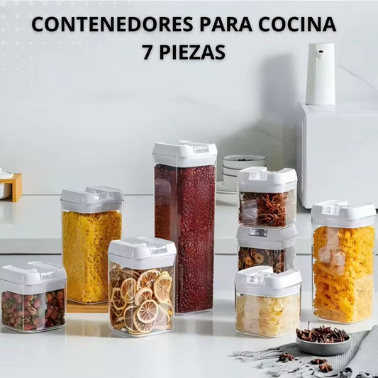 Contenedores Para Cocina 7 Piezas
