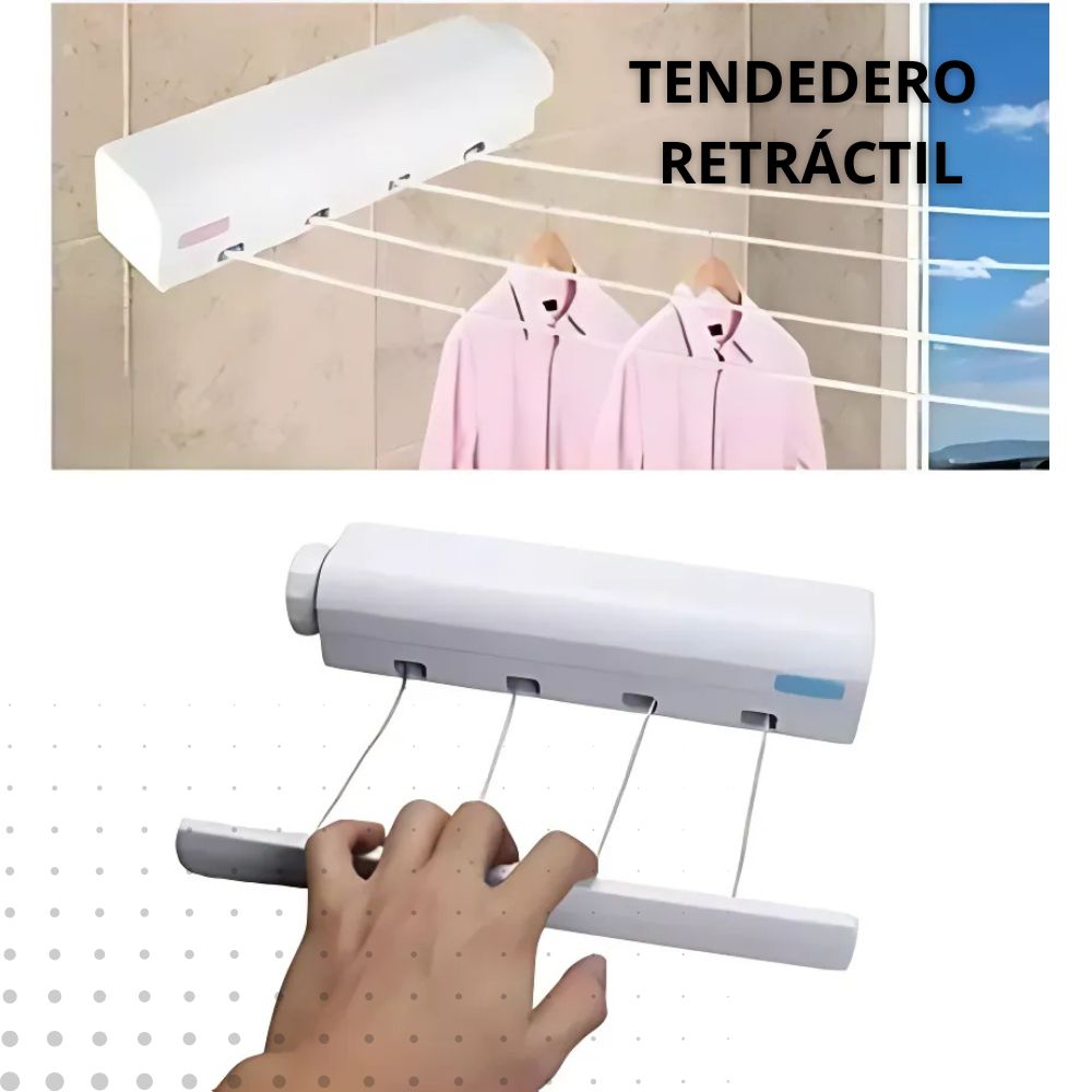 Tendedero Retráctil de 4 cuerdas