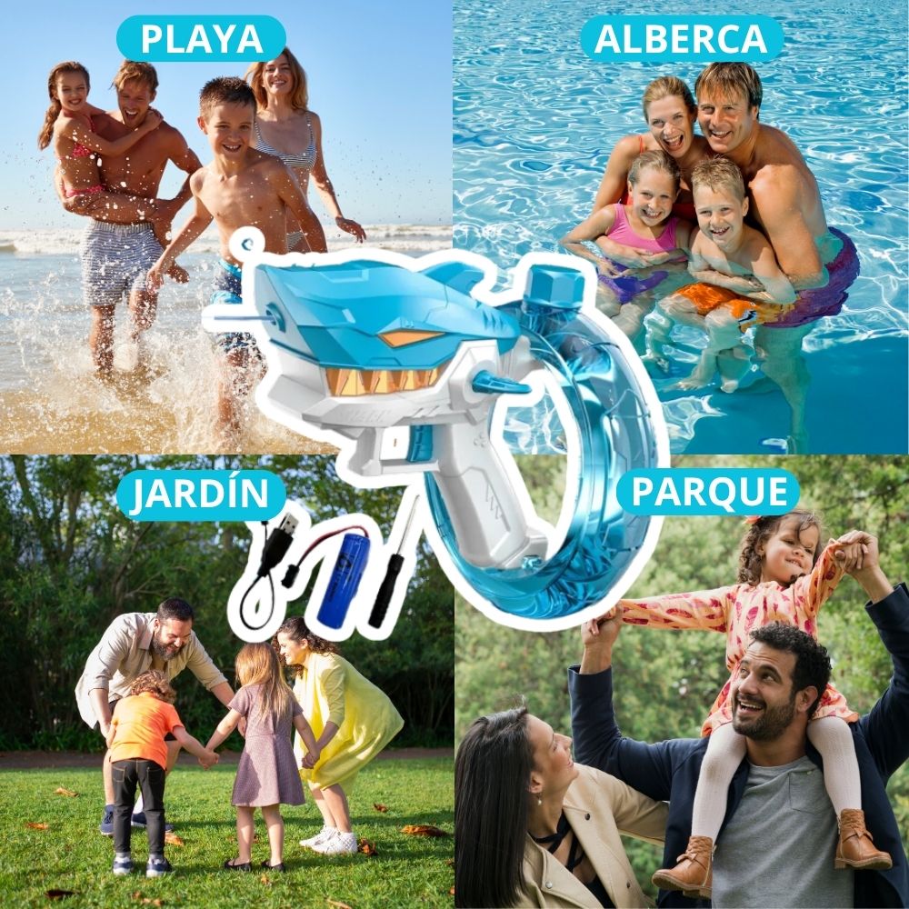 JUGUETE LANZADOR DE AGUA TIBURÓN