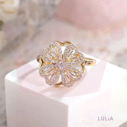 Anillo Trébol Giratorio
