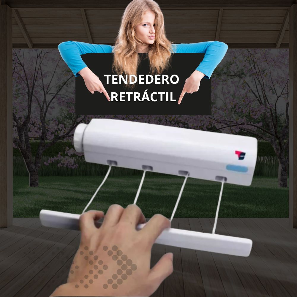 Tendedero Retráctil de 4 cuerdas
