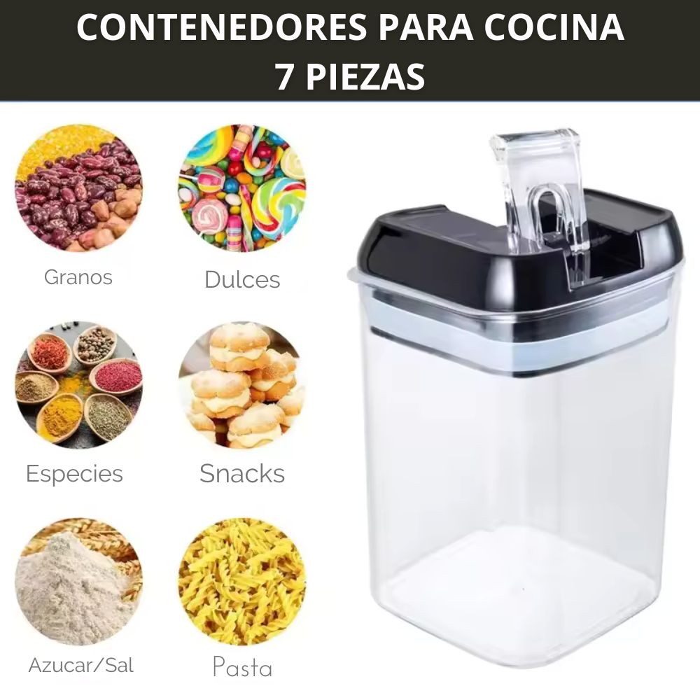 Contenedores Para Cocina 7 Piezas