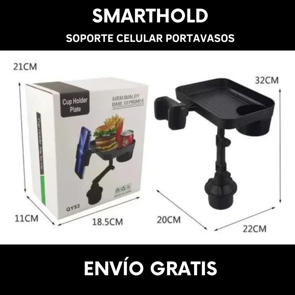 SMART HOLD - Soporte Celular y Portavasos para Auto