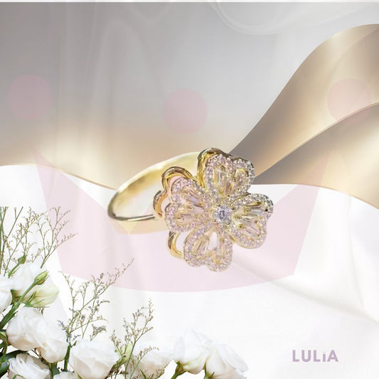 Anillo Trébol Giratorio