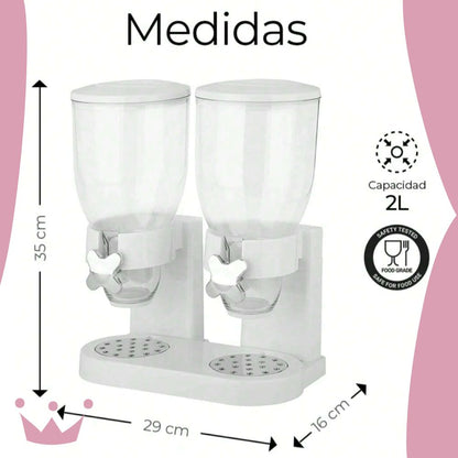 Dispensador de Cereal FlowBox - Gira, sirve y disfruta.