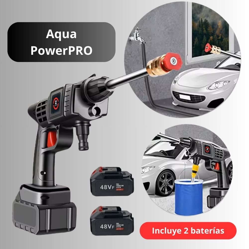 Aqua Power PRO - Hidro lavadora con 2 Baterías